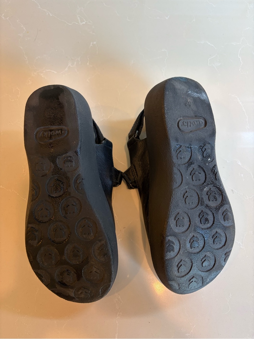 Wolky Black Lug Sandals - Picture 3 of 3
